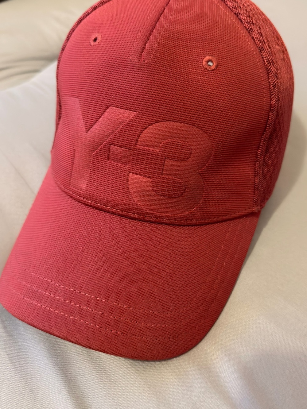 Y-3 Red Interior Logo Baseball Cap